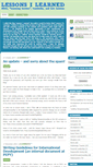 Mobile Screenshot of lessonsilearned.org